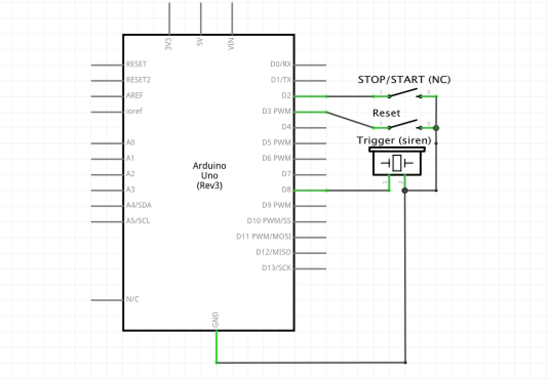 Arduino Countdown Schematic