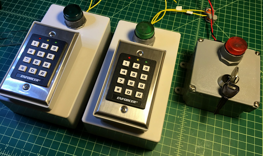 Portable Escape Room puzzles keypad and keyswitch